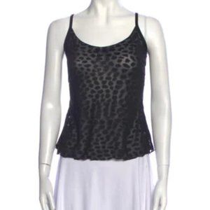 Armani Collezioni black sheer tank